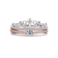 63 [BETXUE B20]  Princess crown S925 Moissanite Ring