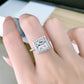 46[BETXUE A13]  Princess cutting S925 Silver 3CT moissanite Ring