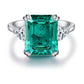 13 [BETXEU JEWELRY]  EMERALD GREEN S925 8A High carbon Ring collection