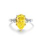 14 [BETXUE JEWELRY]  YELLOW ICECUTTING S925 8A High carbon ring collection