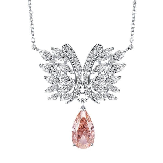 392  [BETXEU JEWELRY] Angel Wing Feathers S925 Necklace