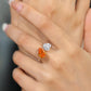 423 [BETXUE] Lovebond Gem Duet S925 Ring two stone collection