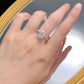 91【BETXEU】S925 Silver Ring Set with High-Carbon Teardrop, 8*12mm