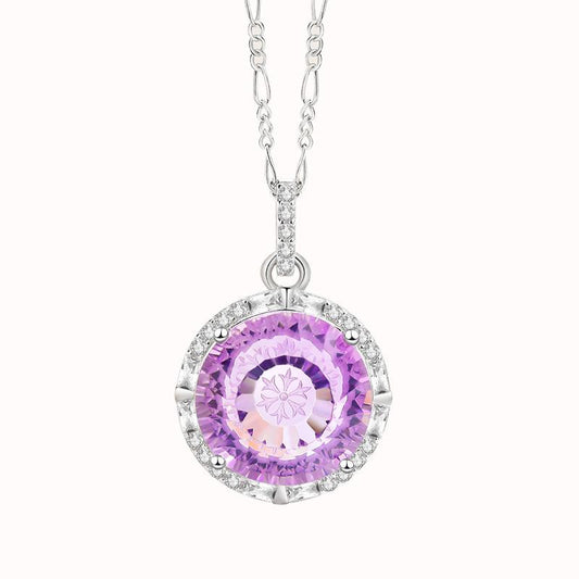 [BETXUE D21 ] Texture S925 Amethyst necklace