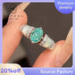 196 [BETXEU JEWELRY] Vintage Lake Water Green S925 Ring