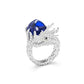 200 [BETXEU ] 925 High Carbon Diamond Royal Blue Baolong Ring