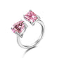 10 [BETXEU JEWELRY W]  Pink S925 8A High carbon Ring collection