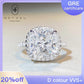 113【BETXEU】5 Carat Pure missanite Ring Fancy Cut Square Cushion Ring