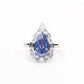 255 [BETXEU]  Eye of the Alps S925 Pear Shape blue ring /earring