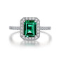 391  [BETXEU JEWELRY] Vivid Green S925 emerald jewelry set