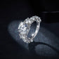 84 【BETXEU】Niche Design Full 8 Carat Moissanite Ring S925 18 K Go ld Plated