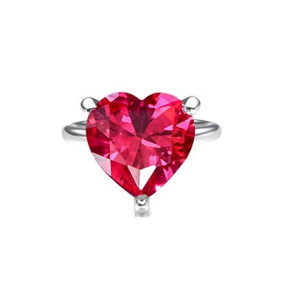 285【BETXEU】Heart-shaped  Ring High-end S925 Sterling Silver ring