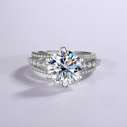 44[BETXUE A06]  FORGET ME NOT-S925 Moissanite Ring