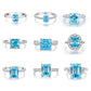 16 [BETXEU JEWELRY] H04 BLUE ICECUTTING S925 8A High carbon Ring collection