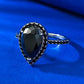 461【BETXEU】Eye of the Storm S925 black pear shape Ring