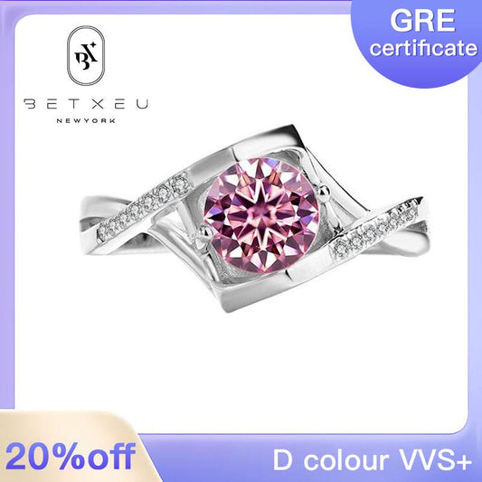 [BETXUE B06] Angel Kiss Moissanite Ring