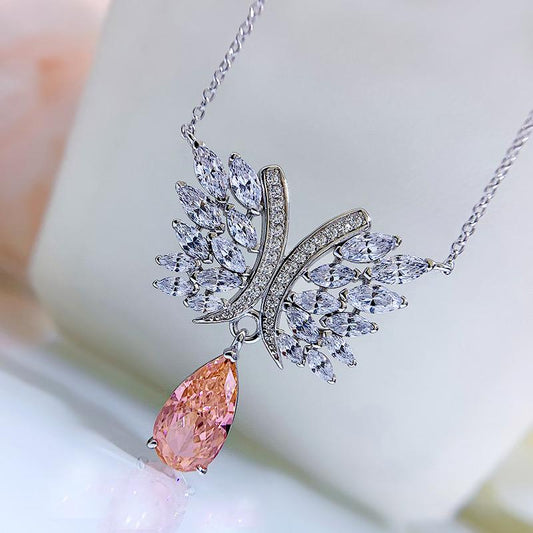 392  [BETXEU JEWELRY] Angel Wing Feathers S925 Necklace