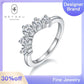 85【BETXEU】Starlight Love S925Stacking Ring 2CT with V-shaped Moissanite Ring Unique Layered Design