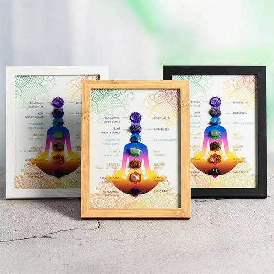 376 [BETXEU JEWELRY] Balancing chakras Crystal Photo Frame