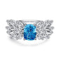 16 [BETXEU JEWELRY] H04 BLUE ICECUTTING S925 8A High carbon Ring collection