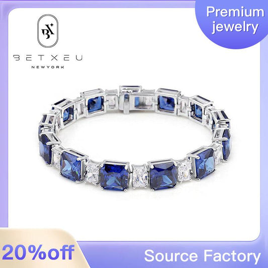 [BETXUE G03]  blue lake S925 8A High carbon bracelet