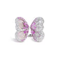 194【B194【 ETXEU】 New Red Powder Butterfly Ring S925 Silver Plated Gold Elegant High-end  Flexible Opening Ring