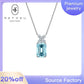 [BETXUE C17] Blue ice cutting  S925 8A High carbon necklace