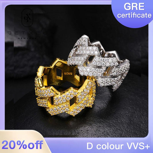 40[BETXUE F02]   IT’S ME S925 moissanite ring Classic style for man