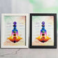 376 [BETXEU JEWELRY] Balancing chakras Crystal Photo Frame