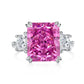 10 [BETXEU JEWELRY W]  Pink S925 8A High carbon Ring collection