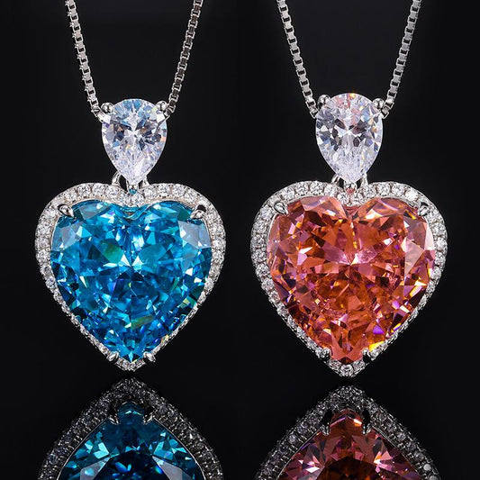 429【BETXEU】Ocean Love Heart-Shaped S925 Necklace