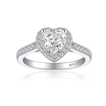 384 [BETXEU JEWELRY] LOVE YOU Heart-shape S925 Ring