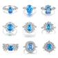 16 [BETXEU JEWELRY] H04 BLUE ICECUTTING S925 8A High carbon Ring collection